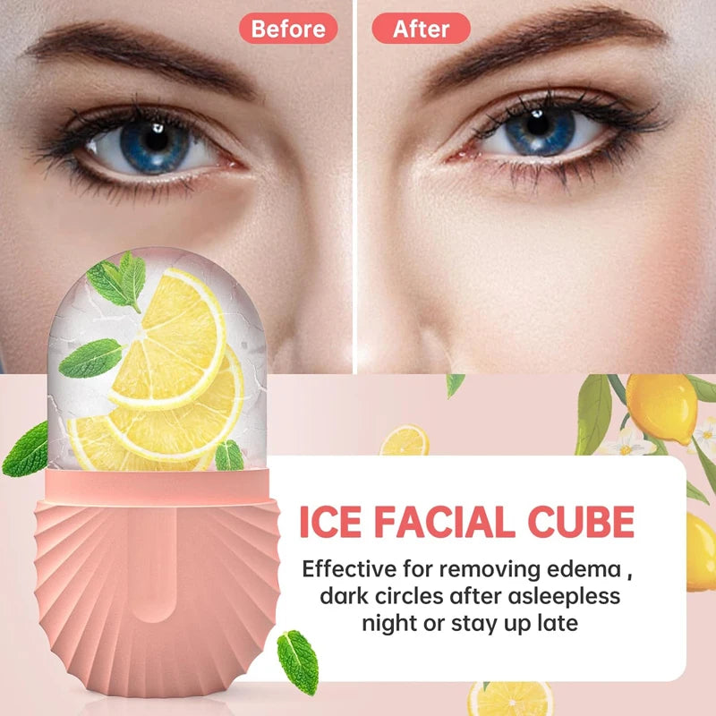 Ice Face Roller, Silicone Ice Mold, That Fixes Eye Puffiness, Shrinks Pores, And Reduces Acne