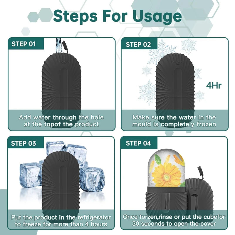 Ice Face Roller, Silicone Ice Mold, That Fixes Eye Puffiness, Shrinks Pores, And Reduces Acne